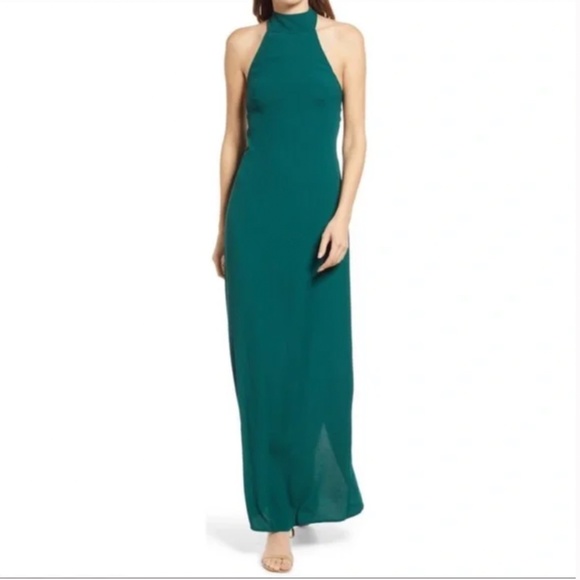 NWT The Reformation Felippa emerald green halter dress - Picture 7 of 12